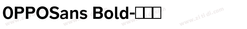 0PPOSans Bold字体转换